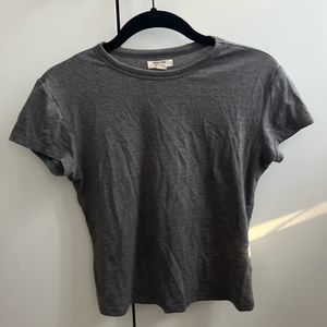 ARDENE Grey Cropped Tshirt - size Small